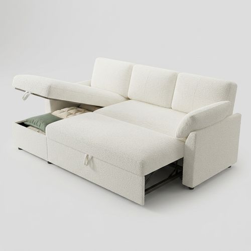 AMERLIFE 84" Boucle Sleeper Sofa