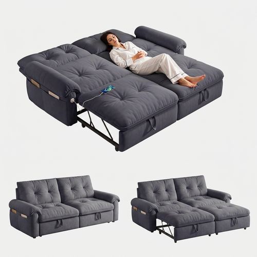 77" Queen-Size Pull-Out Sofa Bed